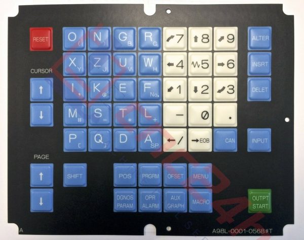 A98L-0001-0568#T Bản VN 0.5mm - Decal phím bấm Fanuc 0T