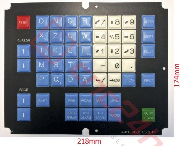 A98L-0001-0568#T Bản VN 0.5mm - Decal phím bấm Fanuc 0T