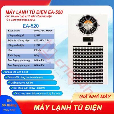 Máy lạnh tủ điện EA-520 520W máy lạnh khô cho máy CNC bền, rẻ, hiệu quả cao Máy lạnh tủ điện EA-520 520W máy lạnh khô cho máy CNC bền, rẻ, hiệu quả cao