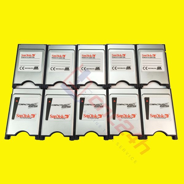 Adapter CF To PCMCIA Sandisk chuẩn công nghiệp dành cho máy CNC. Một đầu adapter cắm thẻ CF vào, đầu còn lại cắm vào máy CNC để rút / nạp dữ liệu.