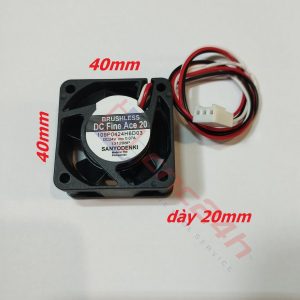 Quạt tản nhiệt 3 dây 40x40x20 4020 SanyoDenki 109P0424H6D03 24V 0.07A. Lắp cho các Controller Fanuc 16/18/21, Fanuc 16i/18i/21i, driver Fanuc