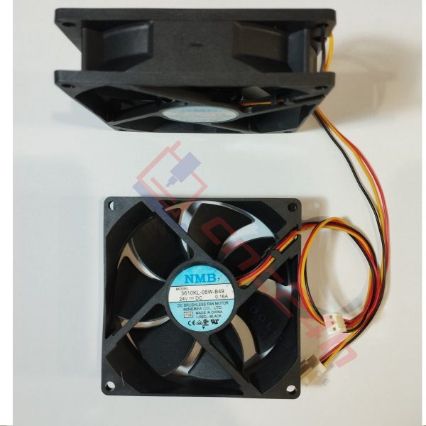 Quạt tản nhiệt 3 dây 92x92x25 NMB 3610KL-05W-B49 24V 0.12A. Lắp cho các Controller Fanuc 16/18/21, Fanuc 16i/18i/21i, driver Fanuc, làm mát các PCB...