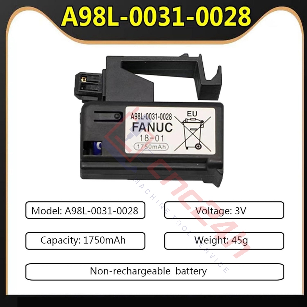 Pin Fanuc A98L-0031-0028 3V 1750mAh lắp cho các controller Fanuc