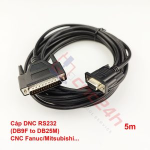 Cáp DNC RS232 (cáp CNC - DB9F to DB25M) - đúc nguyên khối - hàn máy tự động - chuẩn công nghiệp - không cần driver - Dành cho CNC Fanuc/Mitsubishi...