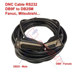 Cáp DNC RS232 (cáp CNC - DB9F to DB25M) - đúc nguyên khối - hàn máy tự động - chuẩn công nghiệp - không cần driver - Dành cho CNC Fanuc/Mitsubishi...
