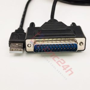 Cáp DNC (cáp CNC - RS232 USB to DB25M) sử dụng chip FTDI, chuẩn công nghiệp, dùng cho CNC Fanuc, Mitsubishi, hỗ trợ Win XP/7/8/10/11 32/64bit, LINUX