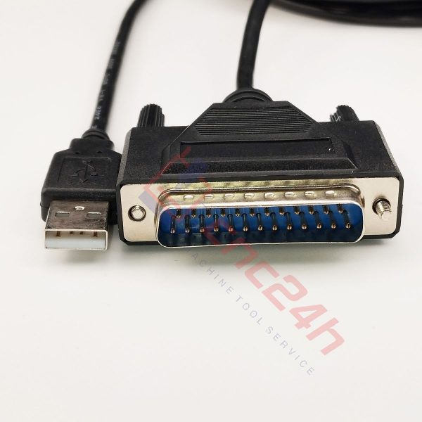 Cáp DNC (cáp CNC - RS232 USB to DB25M) sử dụng chip FTDI, chuẩn công nghiệp, dùng cho CNC Fanuc, Mitsubishi, hỗ trợ Win XP/7/8/10/11 32/64bit, LINUX