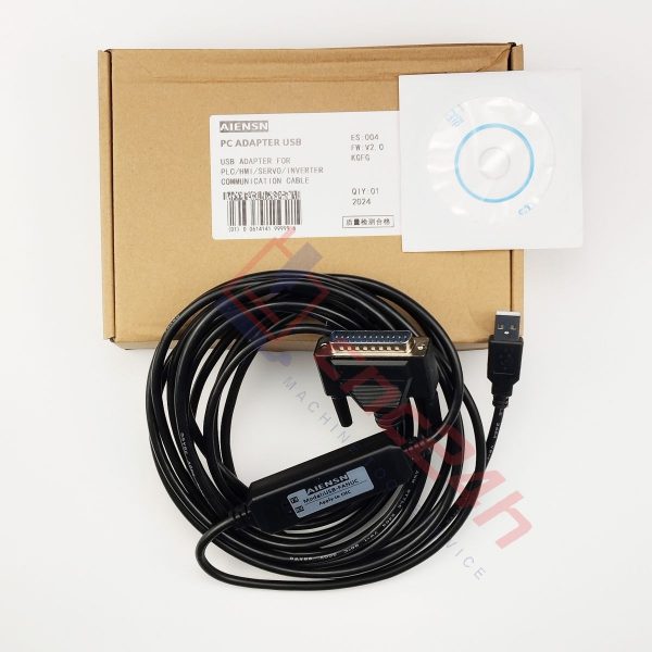 Cáp DNC (cáp CNC - RS232 USB to DB25M) sử dụng chip FTDI, chuẩn công nghiệp, dùng cho CNC Fanuc, Mitsubishi, hỗ trợ Win XP/7/8/10/11 32/64bit, LINUX