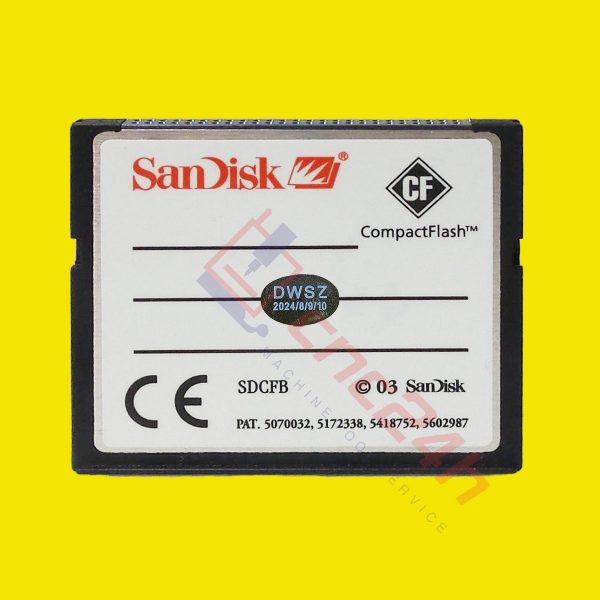 Combo Thẻ CF Sandisk cho máy CNC, gồm: 01 thẻ nhớ CF Sandisk công nghiệp (dung lượng tùy chọn), 01 đầu đọc CF USB, 01 adapter CF to PCMCIA của Sandisk.