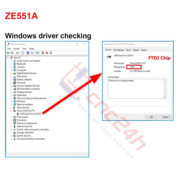 Đầu chuyển USB COM Z-TEK ZE551A (USB to RS232) sử dụng chip FTDI, chuyên dùng cho máy CNC, độ ổn định cao, không lỗi, free driver Win 7/8/10/11, LINUX