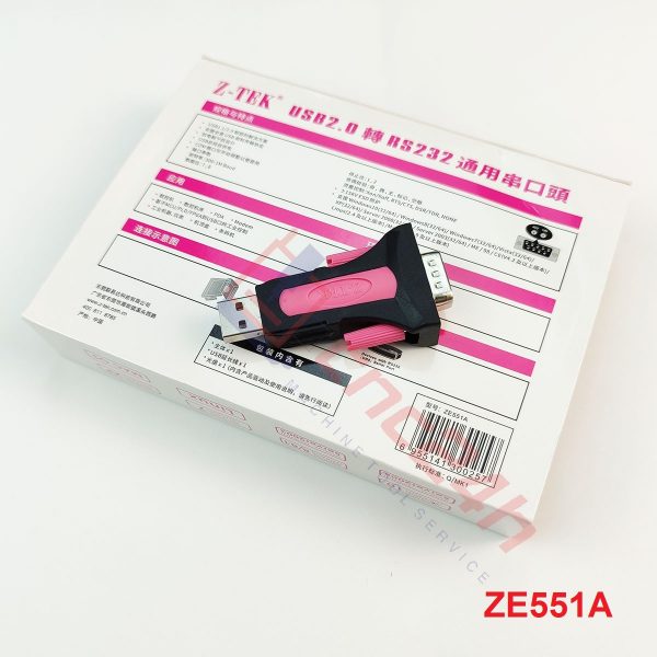Đầu chuyển USB COM Z-TEK ZE551A (USB to RS232) sử dụng chip FTDI, chuyên dùng cho máy CNC, độ ổn định cao, không lỗi, free driver Win 7/8/10/11, LINUX