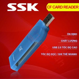 Đầu đọc thẻ CF, mới 100%. Gắn thẻ CF vào đầu đọc, cắm đầu đầu vào máy tính (PC / Laptop), driver tự nhận. Windows XP /7/10/11 (32 / 64 bits) hỗ trợ.