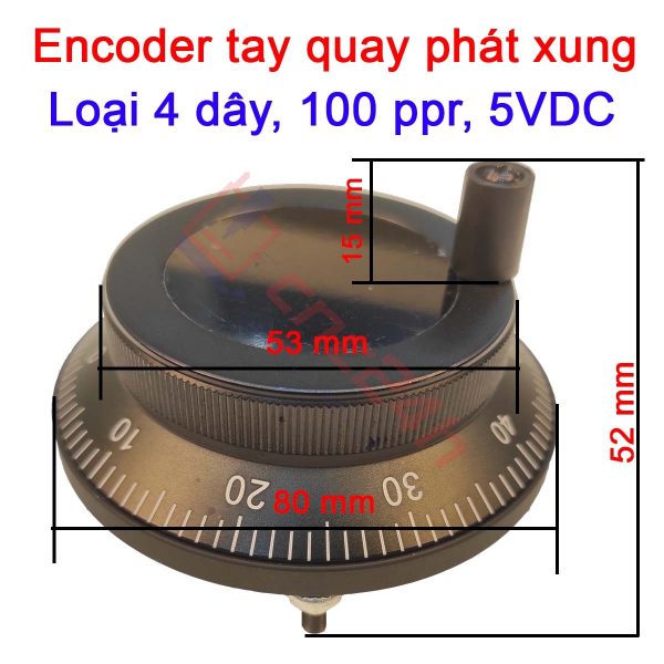 Encoder tay quay phát xung được dùng thay thế cho các loại handle, hanwheel, MPG của máy phay, tiện CNC. Giải pháp điều khiển chính xác cho máy CNC, PLC