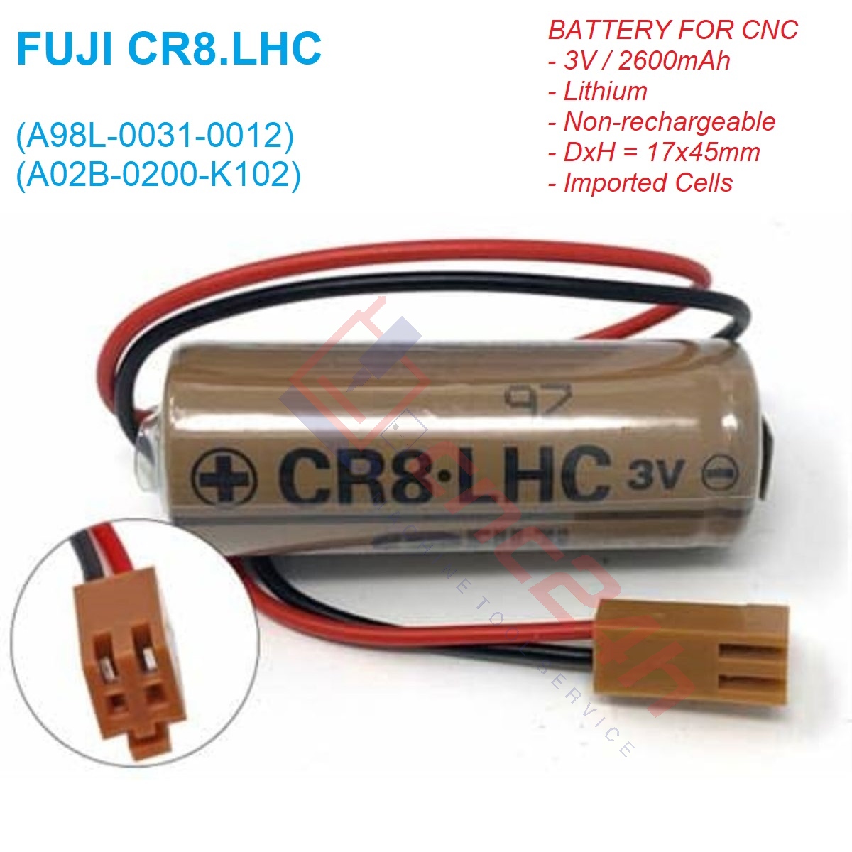Pin FUJI CR8.LHC 3V 2600mAH. Tương đương A98L-0031-0012
