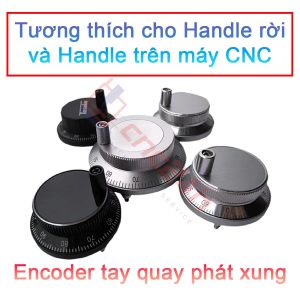 Encoder tay quay phát xung được dùng thay thế cho các loại handle, hanwheel, MPG của máy phay, tiện CNC. Giải pháp điều khiển chính xác cho máy CNC, PLC