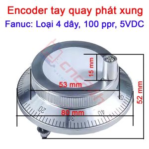 Encoder tay quay phát xung được dùng thay thế cho các loại handle, hanwheel, MPG của máy phay, tiện CNC. Giải pháp điều khiển chính xác cho máy CNC, PLC