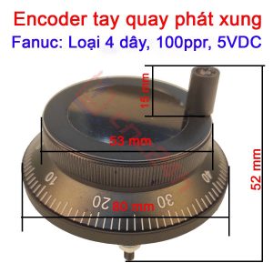 Encoder tay quay phát xung được dùng thay thế cho các loại handle, hanwheel, MPG của máy phay, tiện CNC. Giải pháp điều khiển chính xác cho máy CNC, PLC