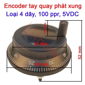 Encoder tay quay phát xung được dùng thay thế cho các loại handle, hanwheel, MPG của máy phay, tiện CNC. Giải pháp điều khiển chính xác cho máy CNC, PLC
