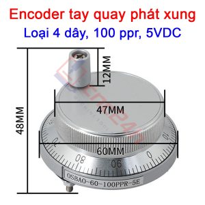 Encoder tay quay phát xung được dùng thay thế cho các loại handle, hanwheel, MPG của máy phay, tiện CNC. Giải pháp điều khiển chính xác cho máy CNC, PLC