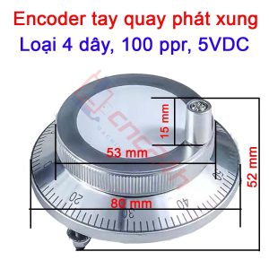 Encoder tay quay phát xung được dùng thay thế cho các loại handle, hanwheel, MPG của máy phay, tiện CNC. Giải pháp điều khiển chính xác cho máy CNC, PLC