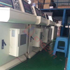 Máy lạnh tủ điện khô CAWS-800 800W (điều hòa tủ điện) bản tiêu nước, lắp cho tủ điện máy CNC. Dải công suất lạnh: 300W, 500W, 800W... 2000W.