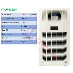 Máy lạnh tủ điện khô CAWS-800 800W (điều hòa tủ điện) bản tiêu nước, lắp cho tủ điện máy CNC. Dải công suất lạnh: 300W, 500W, 800W... 2000W.
