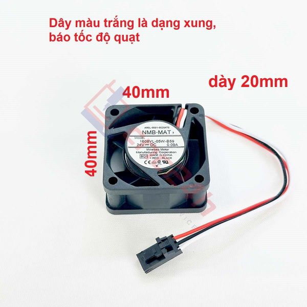 Quạt tản nhiệt 3 dây 40x40x20 4020 SanyoDenki 109P0424H6D03 24V 0.07A. Lắp cho các Controller Fanuc 16/18/21, Fanuc 16i/18i/21i, driver Fanuc
