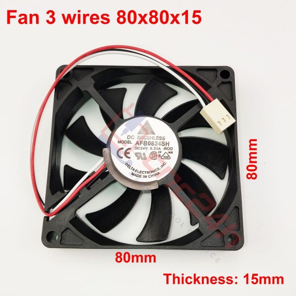 Quạt tản nhiệt CNC 3 dây - Quạt tản nhiệt 3 dây cho máy CNC Fanuc - 60x60x15mm 6015