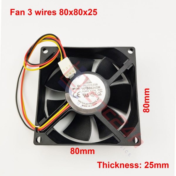 Quạt tản nhiệt CNC 3 dây - Quạt tản nhiệt 3 dây cho máy CNC Fanuc - 60x60x15mm 6015