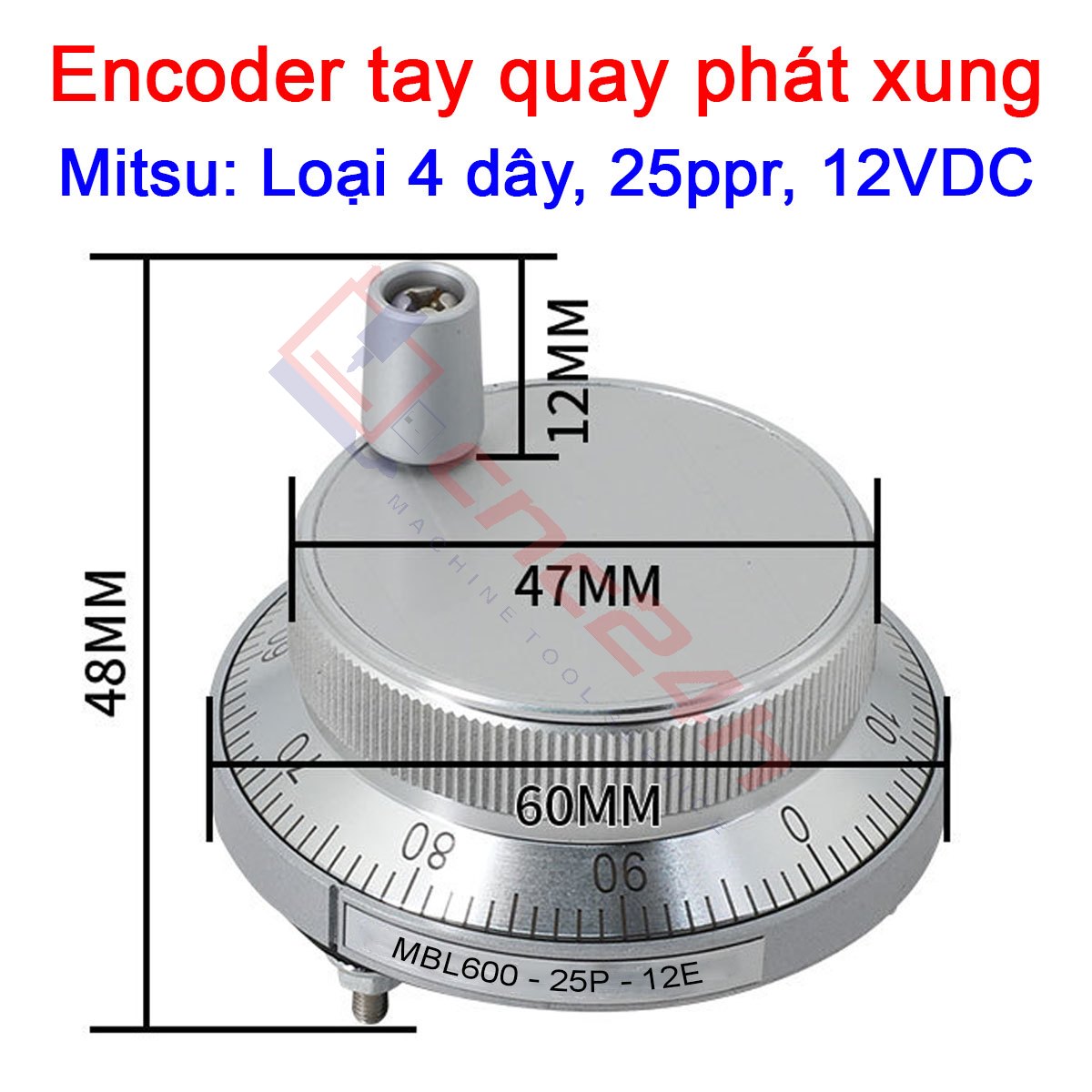 TQPX Mitsu 60 Trang Encoder tay quay phát xung được dùng thay thế cho các loại handle, hanwheel, MPG của máy phay, tiện CNC. Giải pháp điều khiển chính xác cho máy CNC, PLC