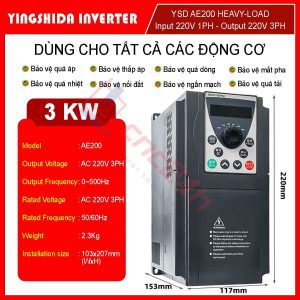 Biến tần YSD EA200 - Dùng cho máy CNC và các dây chuyền sản xuất công nghiệp.