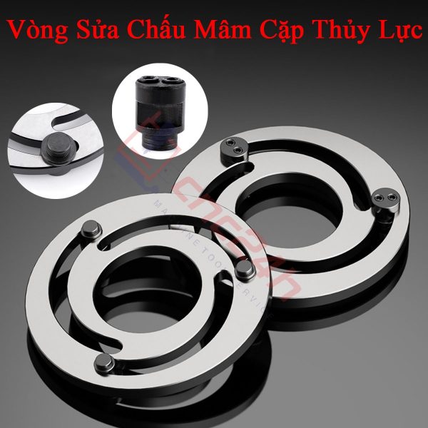 Vòng sửa chấu mâm cặp thủy lực giúp máy tiện CNC của bạn định tâm chấu kẹp, tăng lực kẹp phôi đều hơn, giảm rung lắc khi gia công, tăng độ chính xác,...
