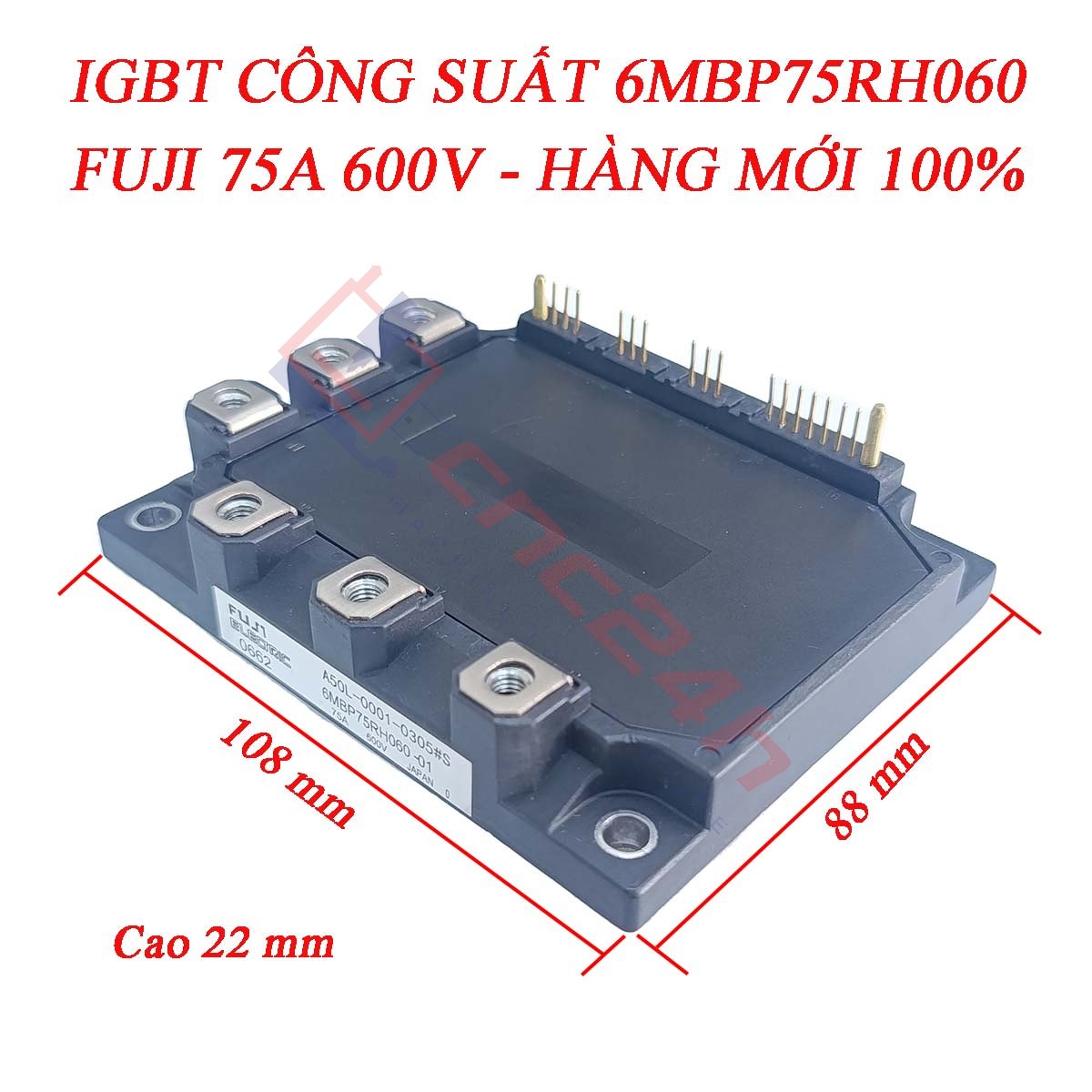 6MBP75RH060 -4 6MBP75RH060 là module IGBT công suất có dòng định mức 75A, điện áp 600V, với khả năng chịu tải ổn định và hiệu suất chuyển mạch cao. Sản phẩm được ứng dụng rộng rãi trong máy cnc, công nghiệp,...